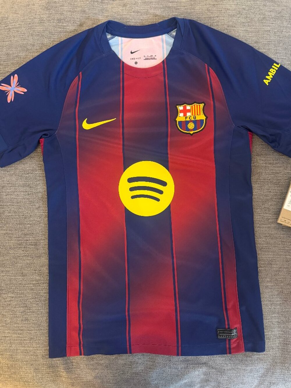 Limited Edition FC Barcelona Nike Home Jersey with Player name "SPOTIFY 20"